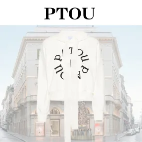 PATOU  |Long Sleeves Cotton Logo Hoodies & Sweatshirts