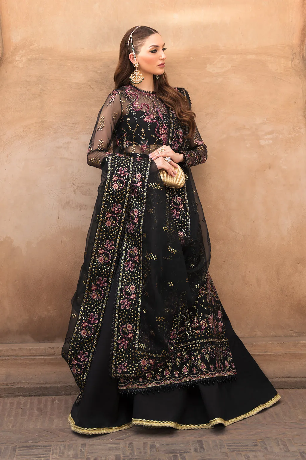 Pehli Nazar by Ayzel Embroidered Organza Unstitched 3Pc Suit D-02 Nazneen