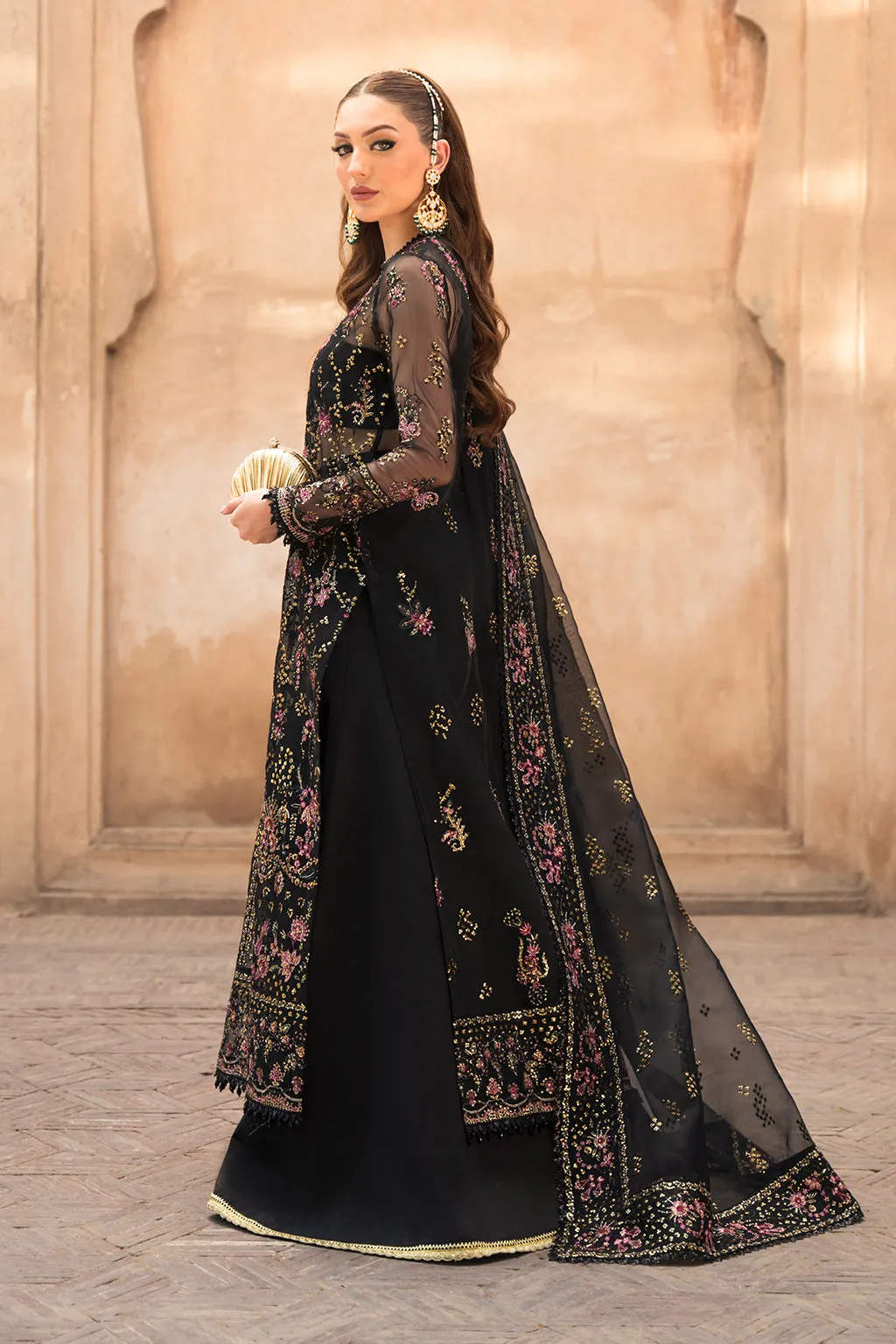 Pehli Nazar by Ayzel Embroidered Organza Unstitched 3Pc Suit D-02 Nazneen