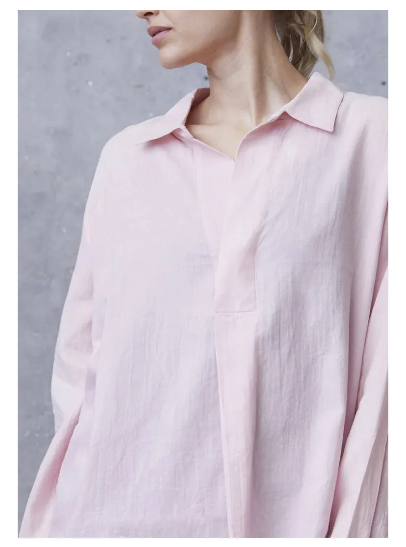 Pink linen mix Shirt / Top