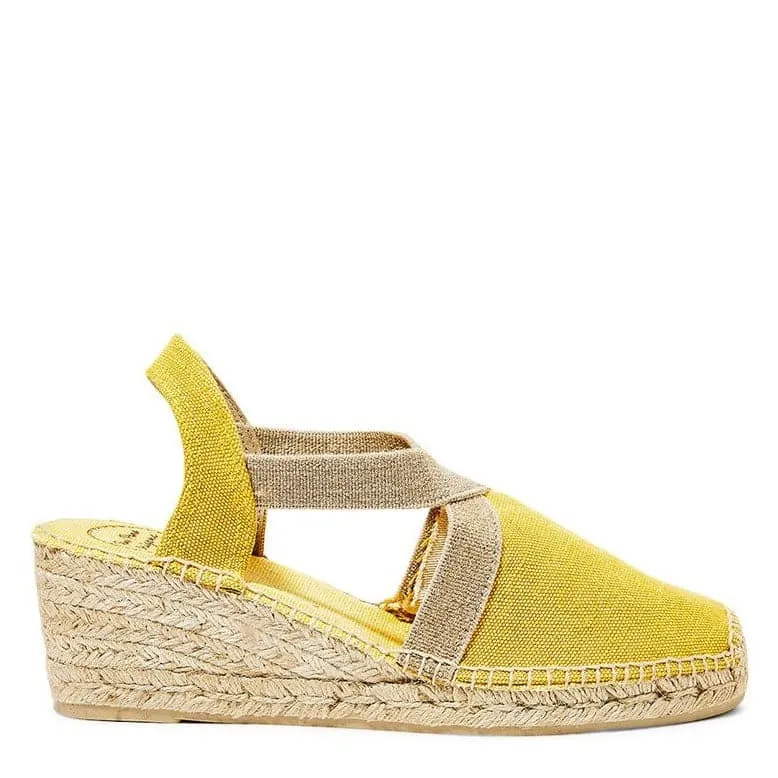 Plain Canvas Wedge Espadrille for Women - Terra-V