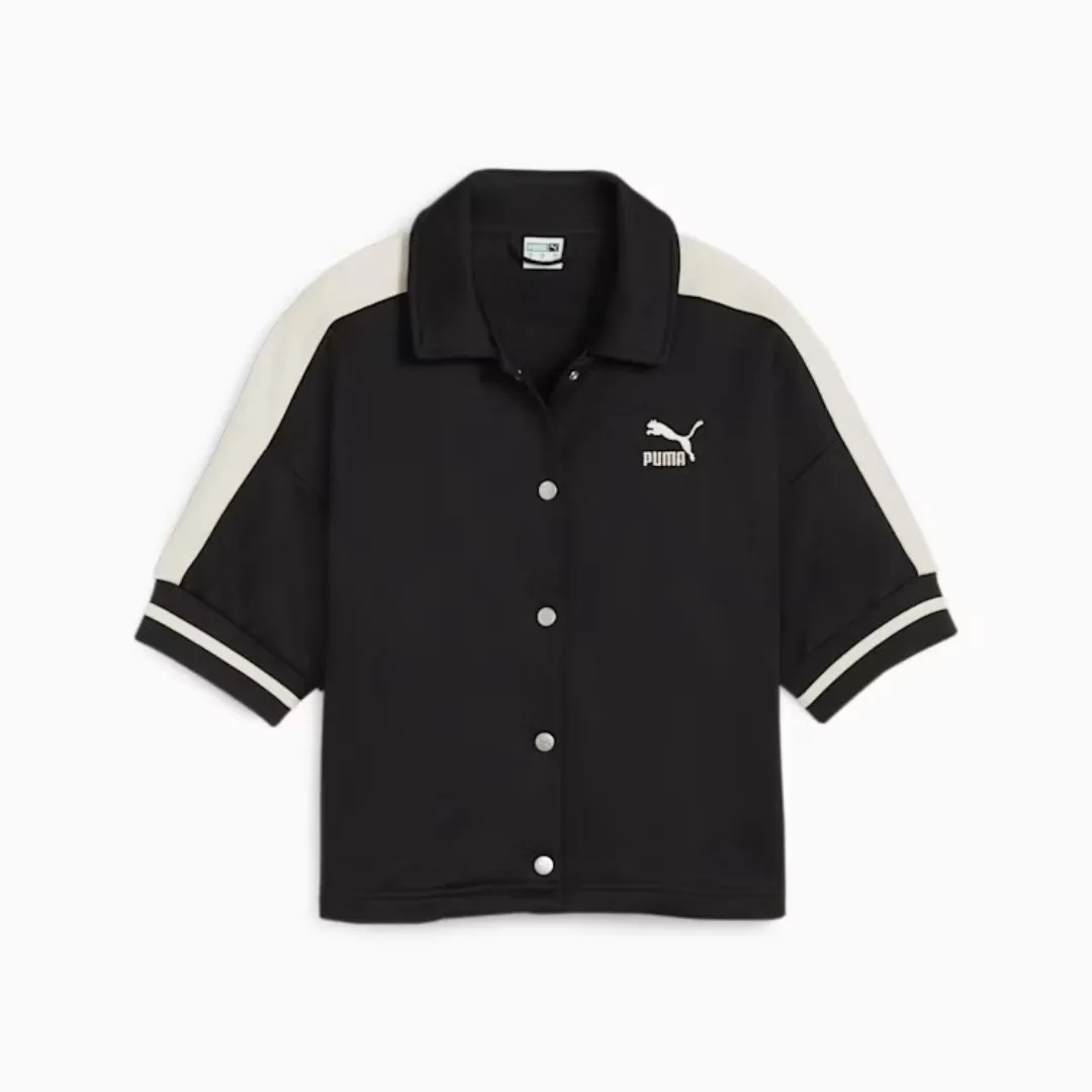 PUMA  |Blended Fabrics Plain Cotton Short Sleeves Logo Loungewear