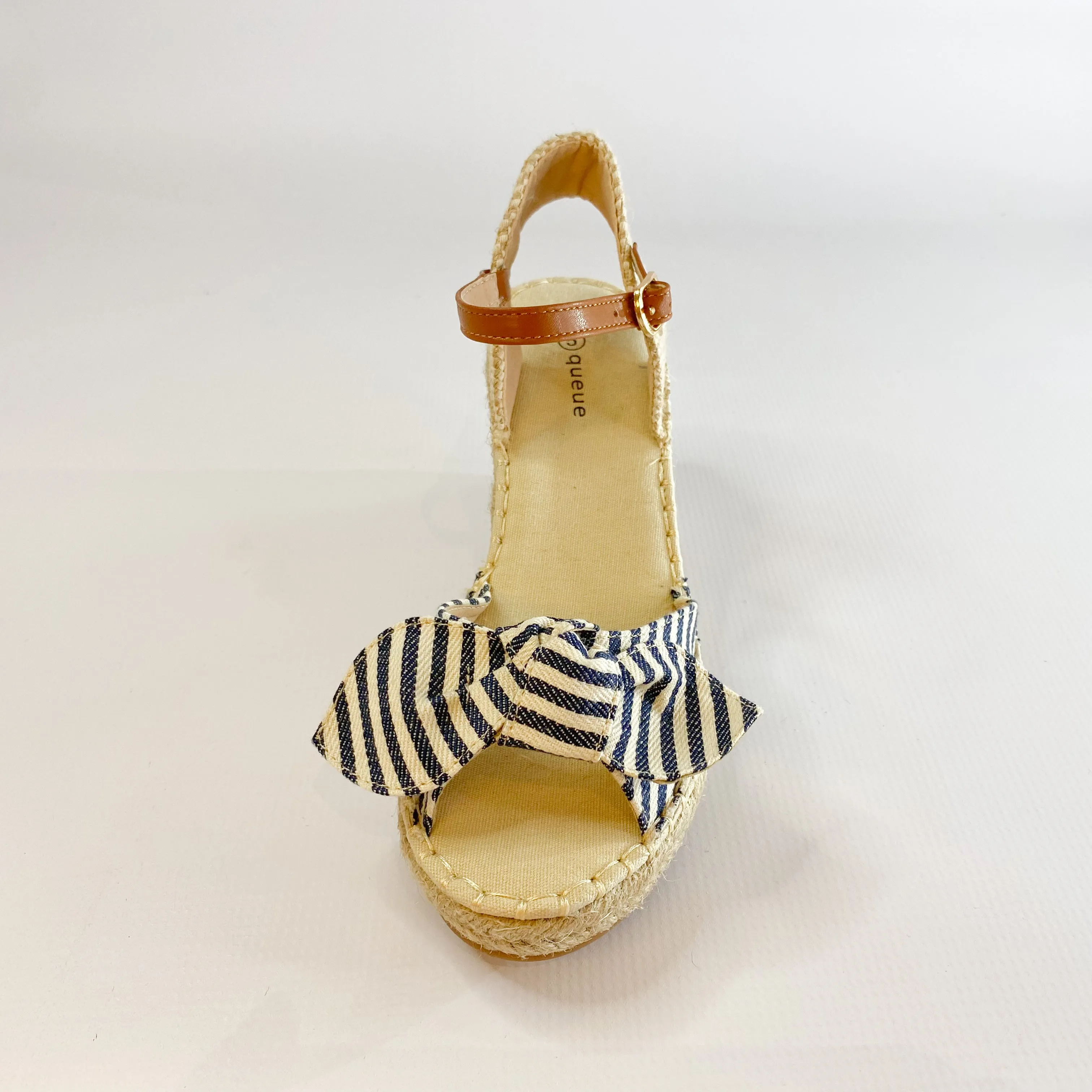 Queue espradrille striped slingback wedge