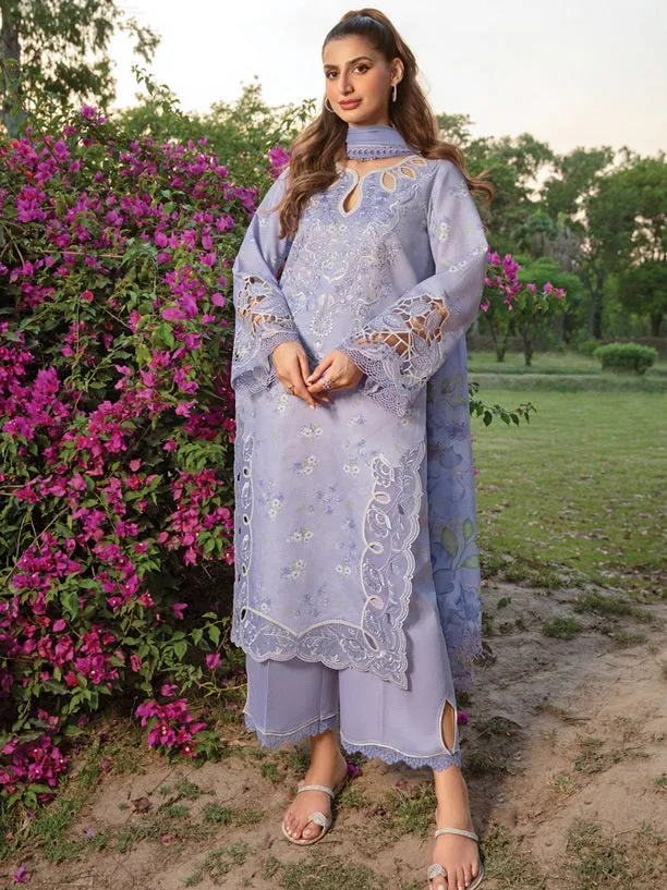 Rang Rasiya Carnation Embroidered Lawn Unstitched 3Pc Suit D-03 Eva