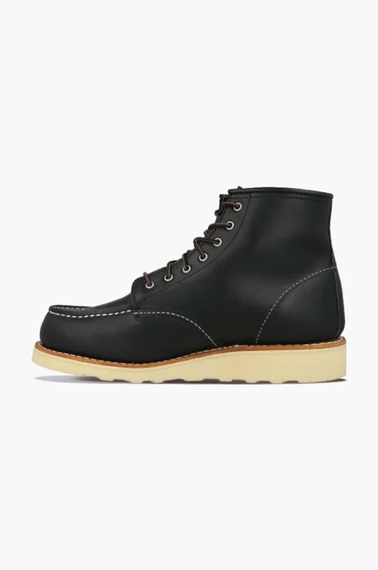 Red Wing leather ankle boots 6-inch Moc Toe women's black color 3373