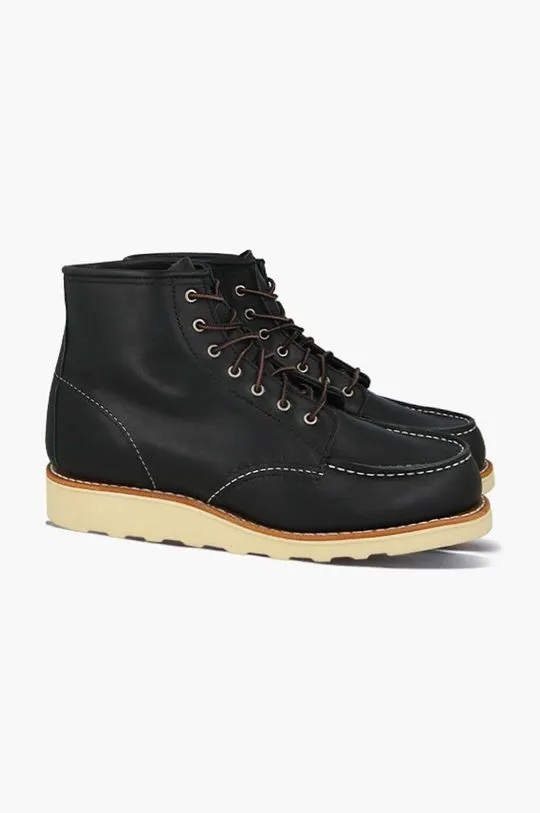 Red Wing leather ankle boots 6-inch Moc Toe women's black color 3373