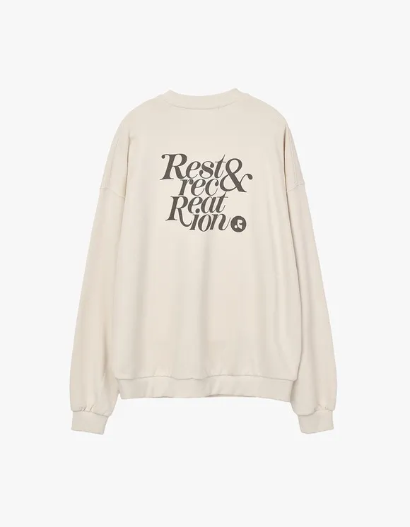 Rest & Recreation  |Unisex Long Sleeves Cotton Oversized Logo