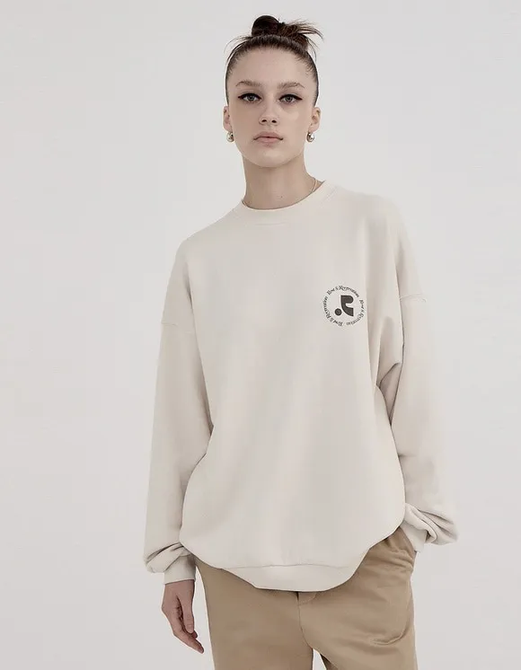 Rest & Recreation  |Unisex Long Sleeves Cotton Oversized Logo