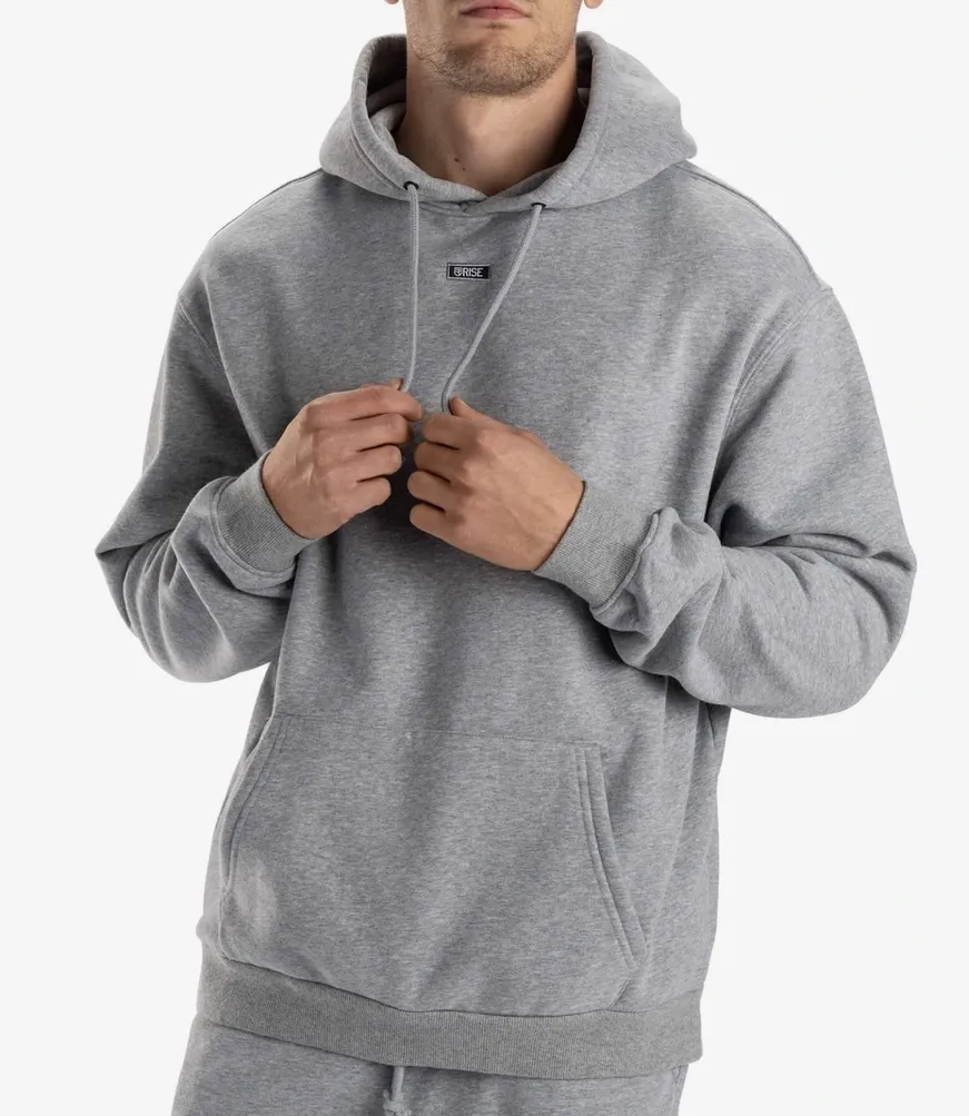 RISE  |Street Style Plain Cotton Logo Hoodies