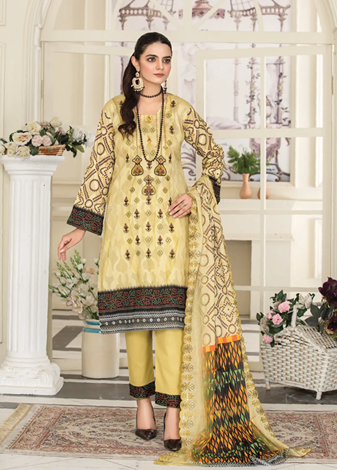 Riwaj By Afreen Embroidered Lawn Unstitched 3 Piece Suit - 10