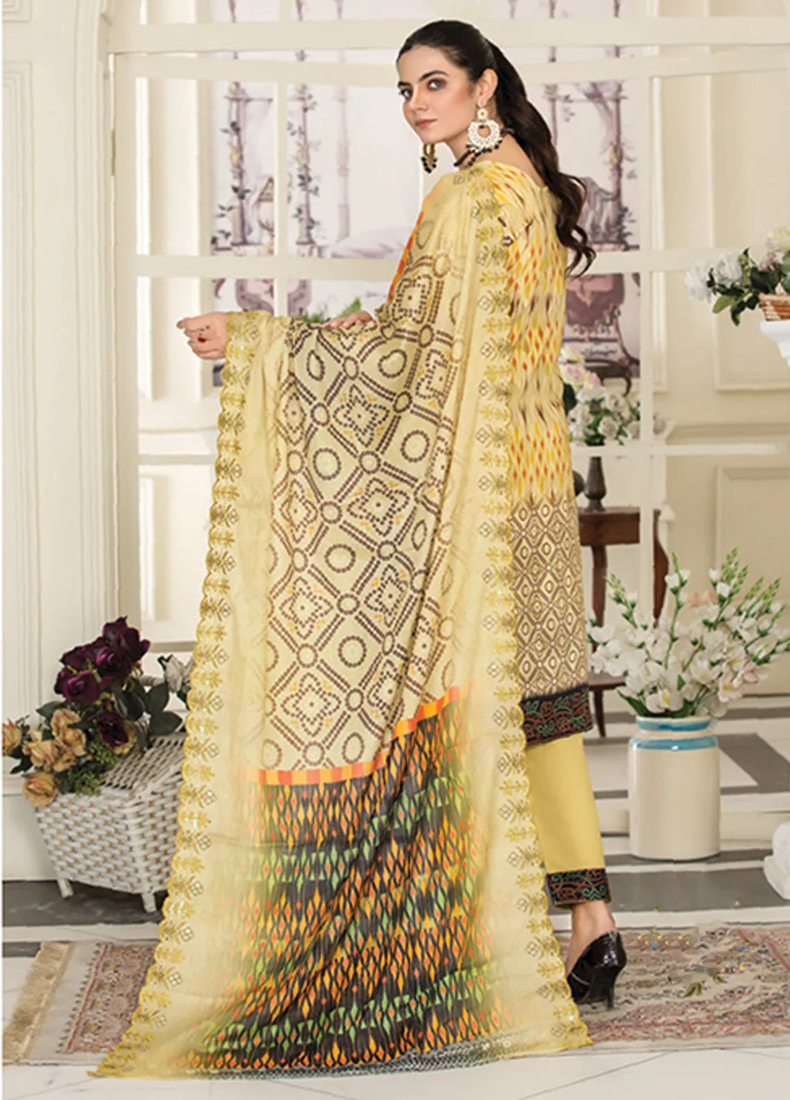 Riwaj By Afreen Embroidered Lawn Unstitched 3 Piece Suit - 10