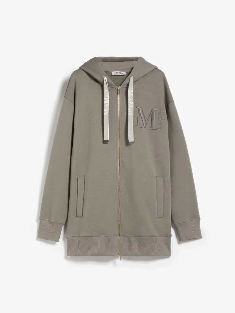 S Max Mara  |Nylon Long Sleeves Cotton Logo Hoodies & Sweatshirts