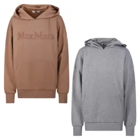 S Max Mara  |Sweat Long Sleeves Plain Cotton Hoodies & Sweatshirts