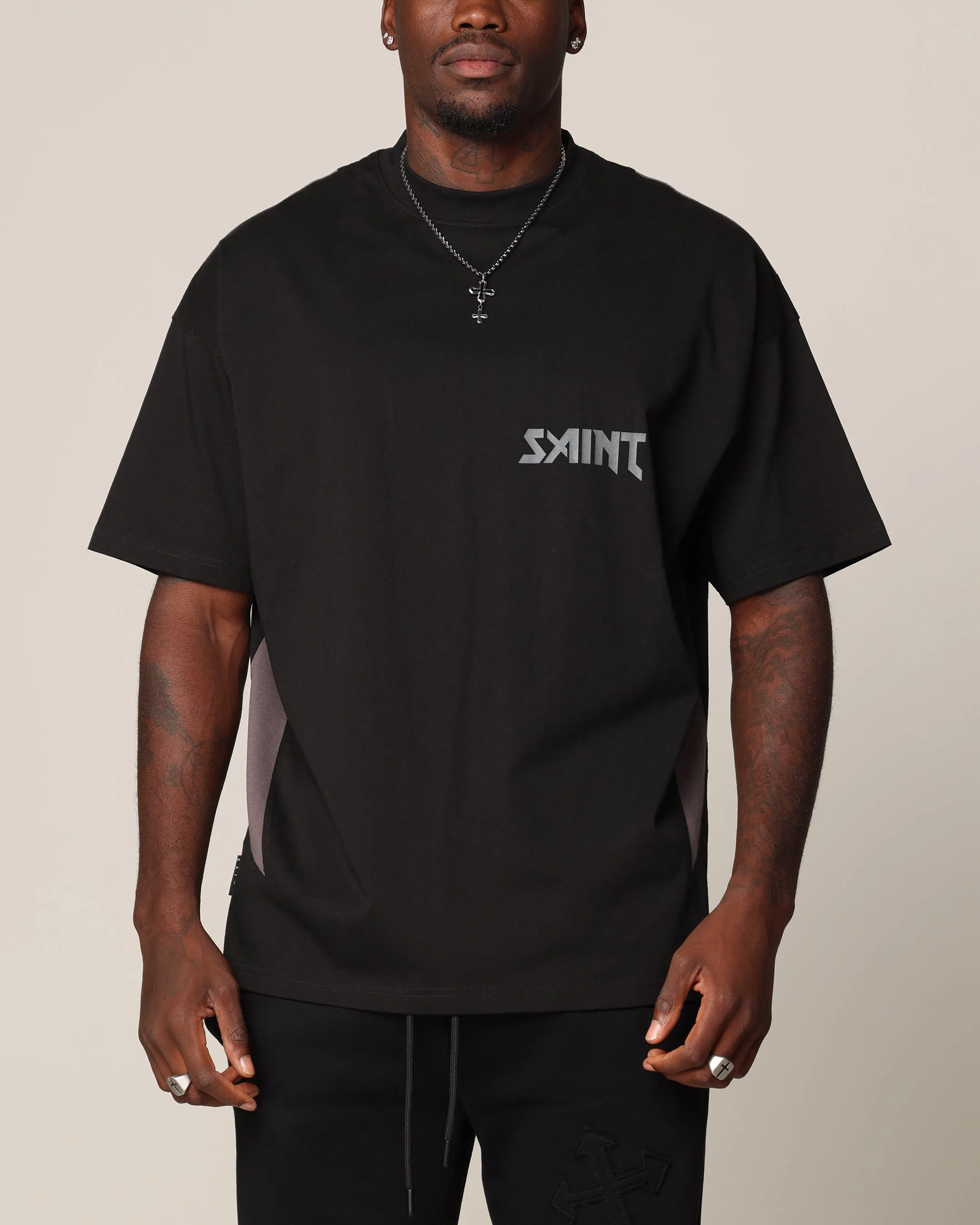 Saint Morta Rage Boxy T-Shirt Black/Grey