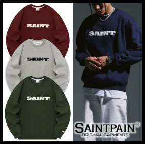 SAINTPAIN  |Street Style Logo Hoodies & Sweatshirts