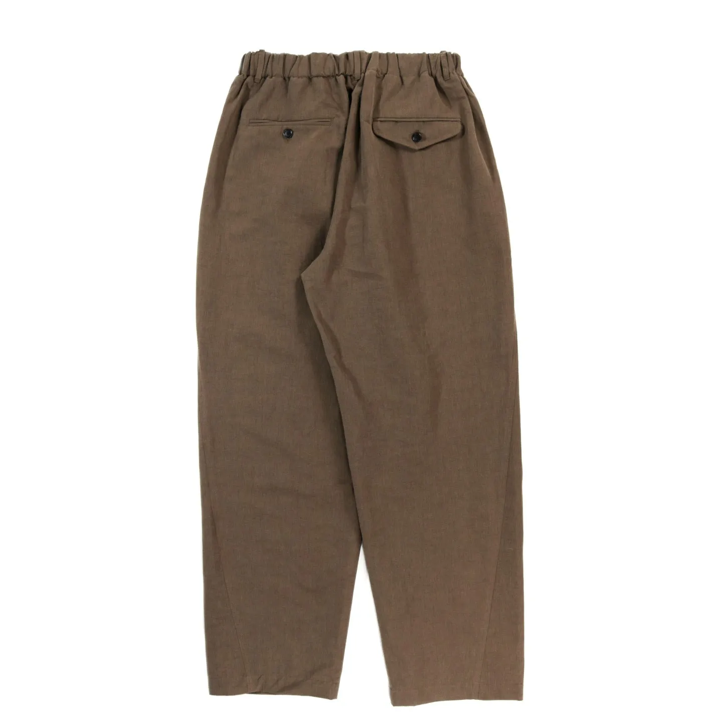 S.K. MANOR HILL TILT PANT BROWN LINEN COTTON NYLON