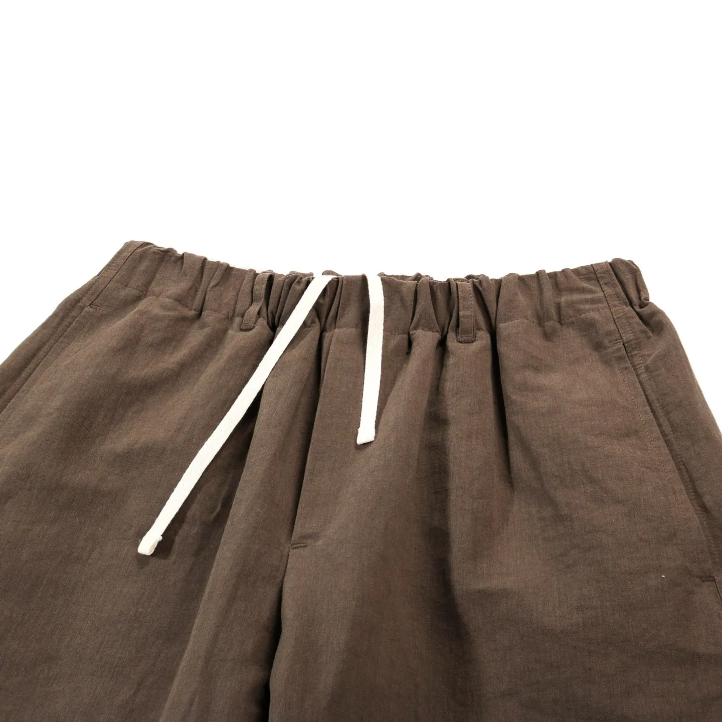 S.K. MANOR HILL TILT PANT BROWN LINEN COTTON NYLON