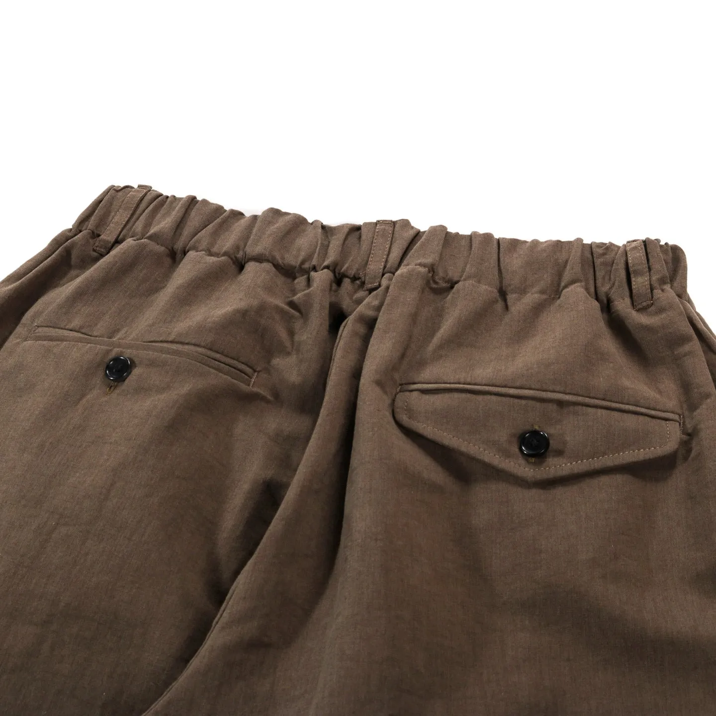 S.K. MANOR HILL TILT PANT BROWN LINEN COTTON NYLON