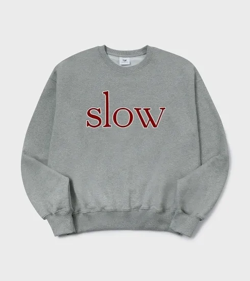 SLOW RECORD HOUSE  |Street Style Cotton Logo Hoodies & Sweatshirts