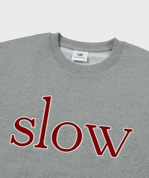 SLOW RECORD HOUSE  |Street Style Cotton Logo Hoodies & Sweatshirts