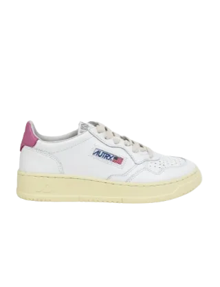 SNEAKERS AUTRY  MEDALIST LOW IN PELLE BIANCA DONNA