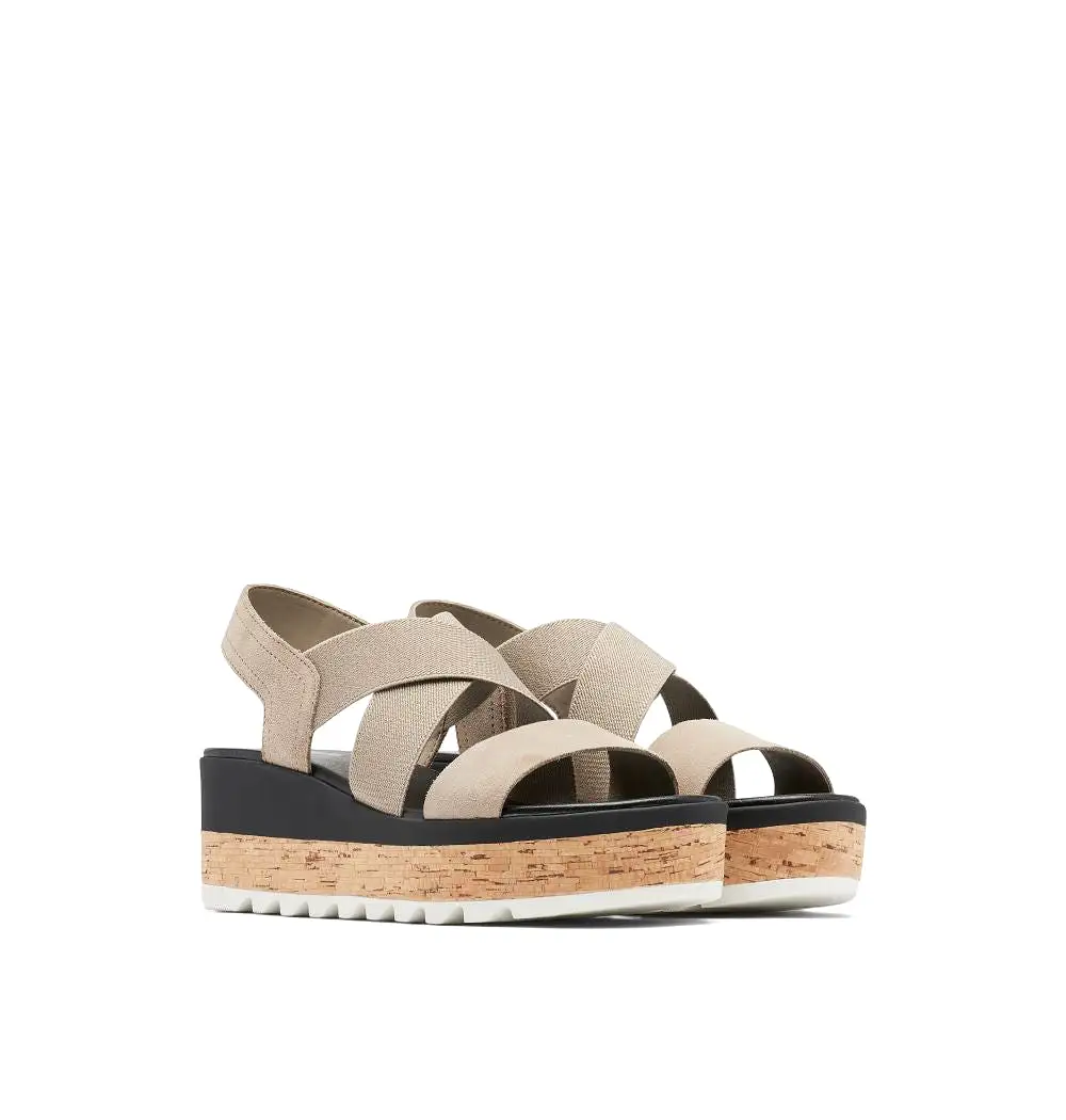 'Sorel' Women's Cameron Flatform Slingback - Omega Taupe / Sea Salt