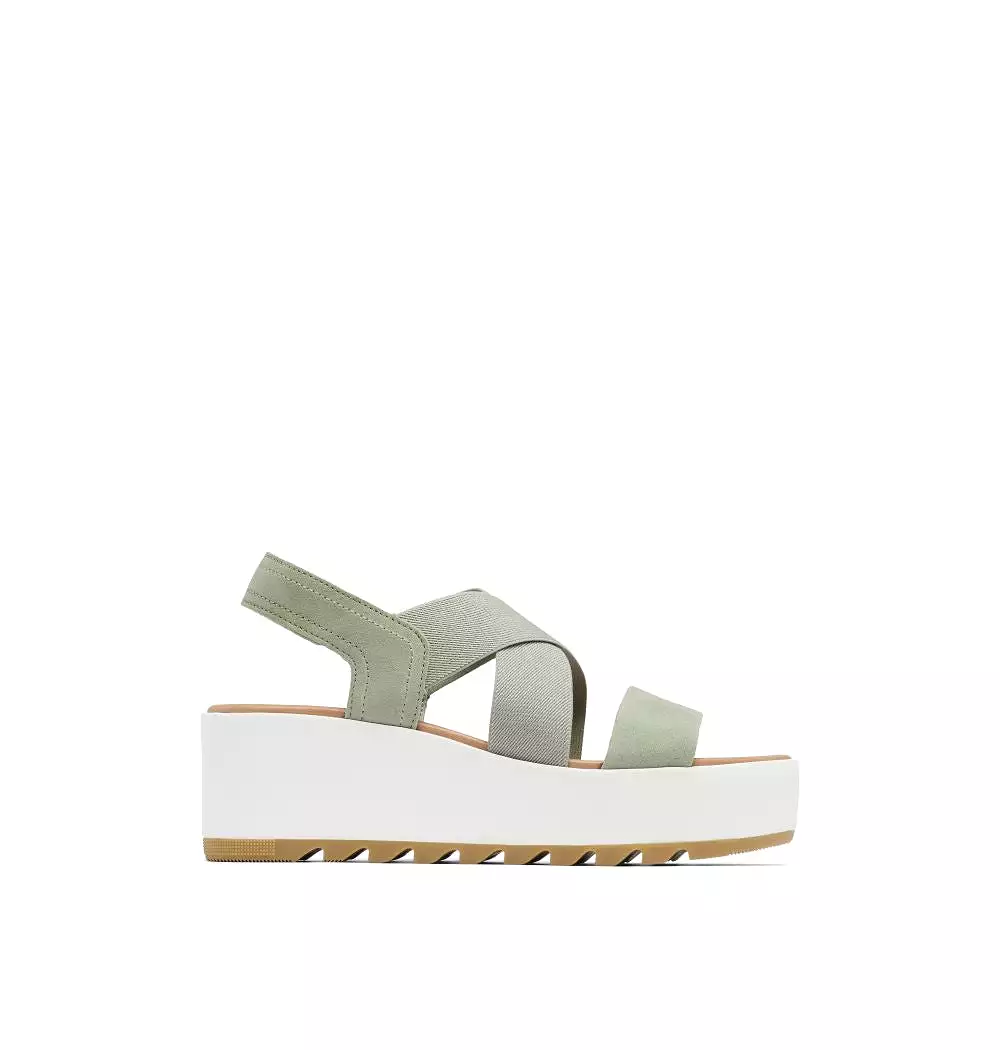 'Sorel' Women's Cameron Flatform Slingback - Safari / Sea Salt