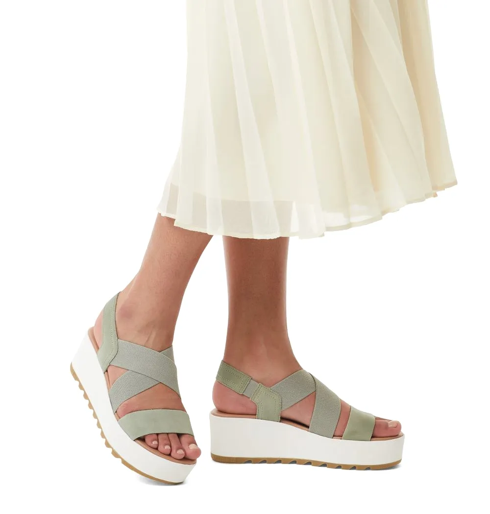 'Sorel' Women's Cameron Flatform Slingback - Safari / Sea Salt