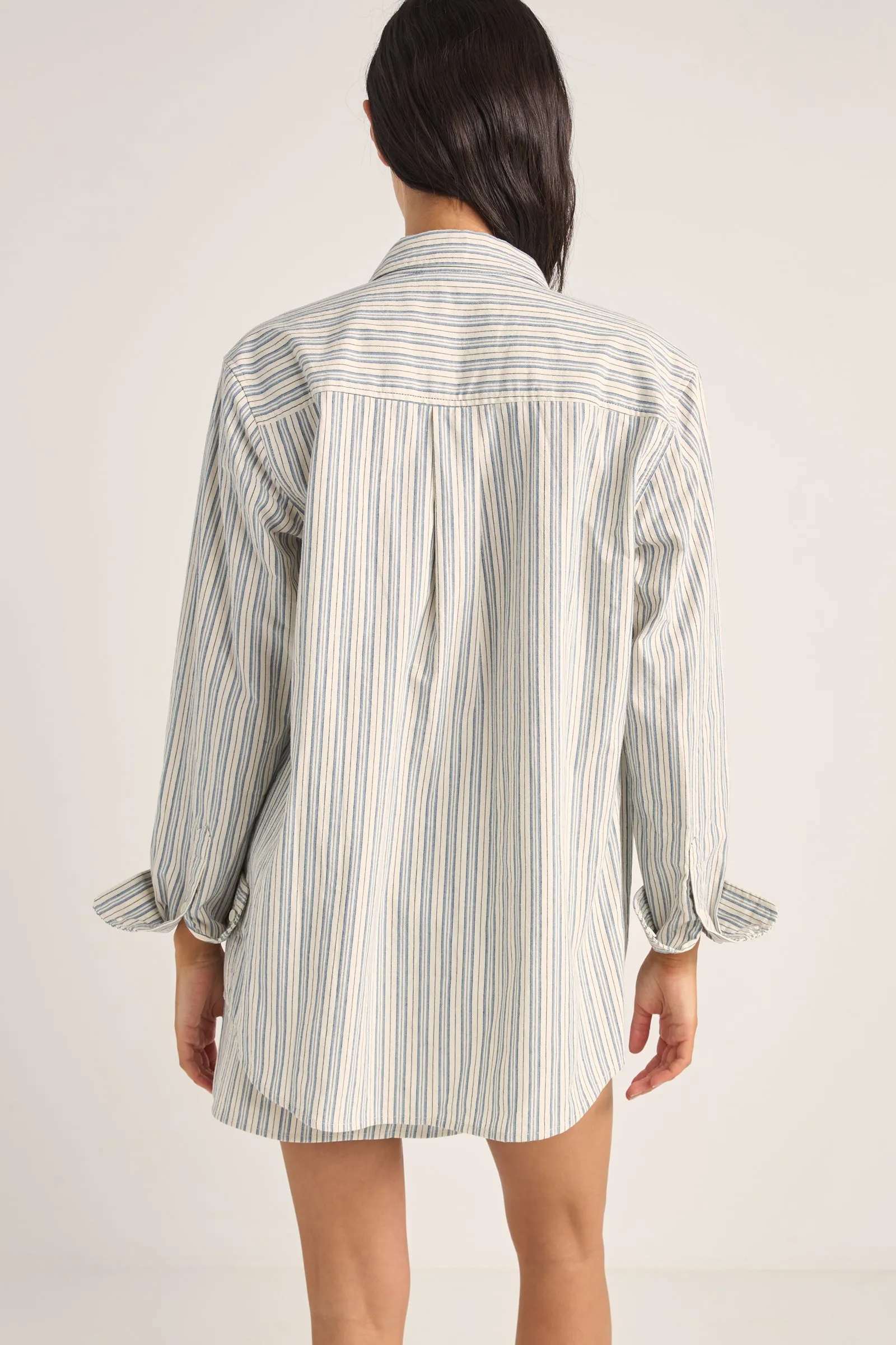 Stella Stripe Overswim Shirt Blue Stripe