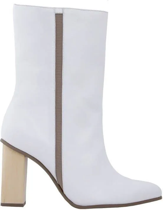 Studio Chofakian chunky heel boots White