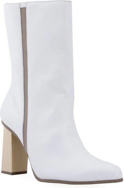 Studio Chofakian chunky heel boots White