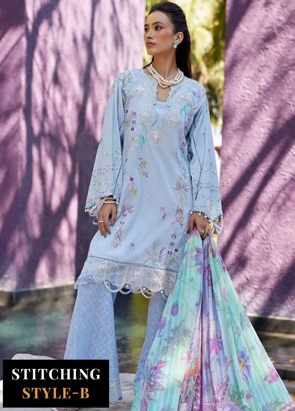 Suay By Farah Talib Aziz Luxury Lawn 3 Piece Unstitched Suit FTA24LL-06