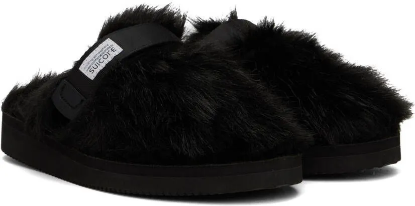 Suicoke Black ZAVO-2EU Slip-On Loafers