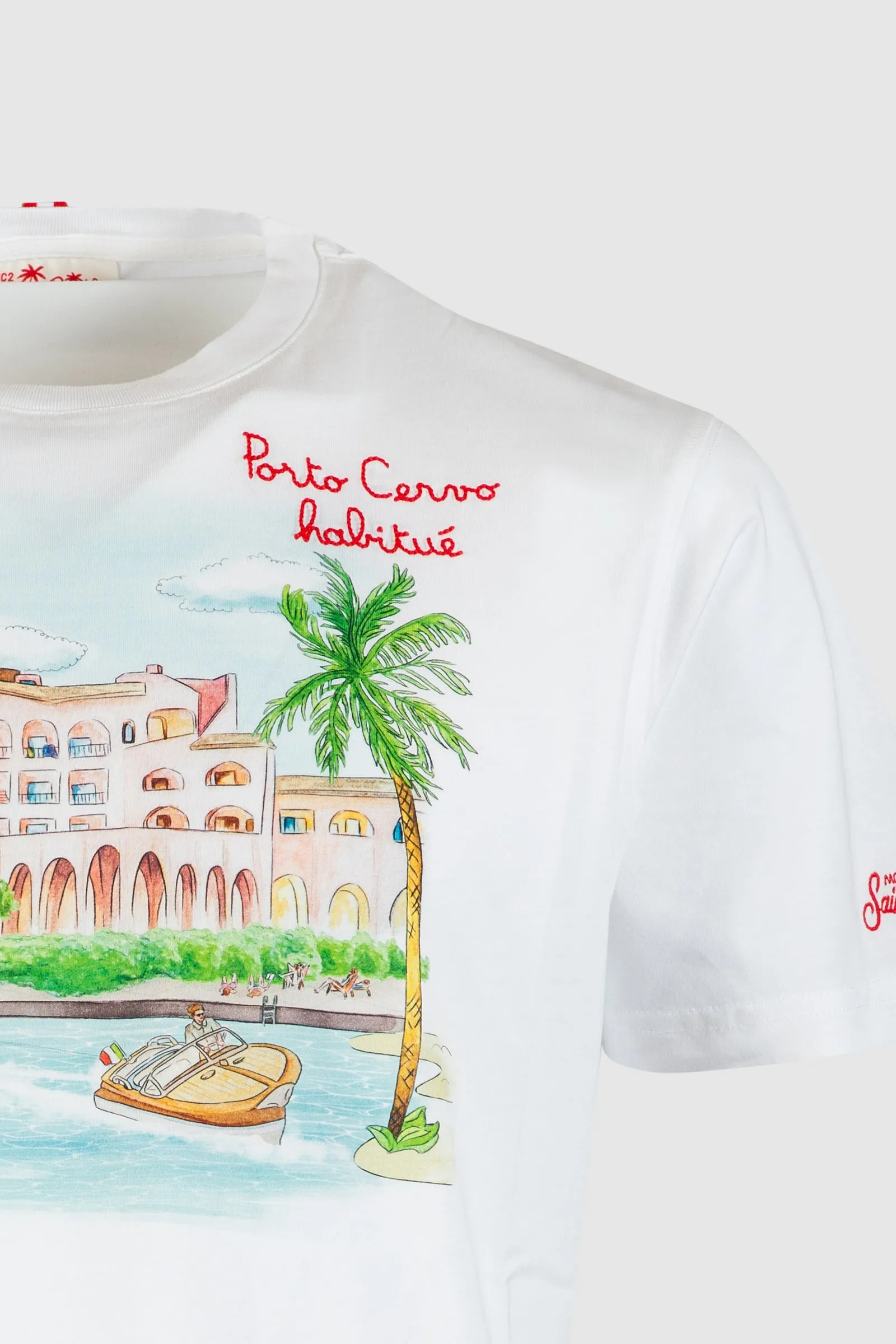 T-shirt con stampa Porto Cervo habituè