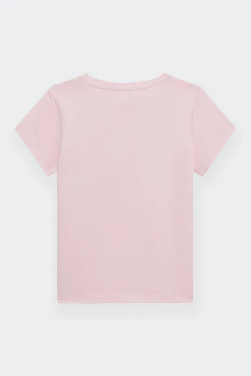 T-SHIRT CON TASCHINO GIRLS ROSA