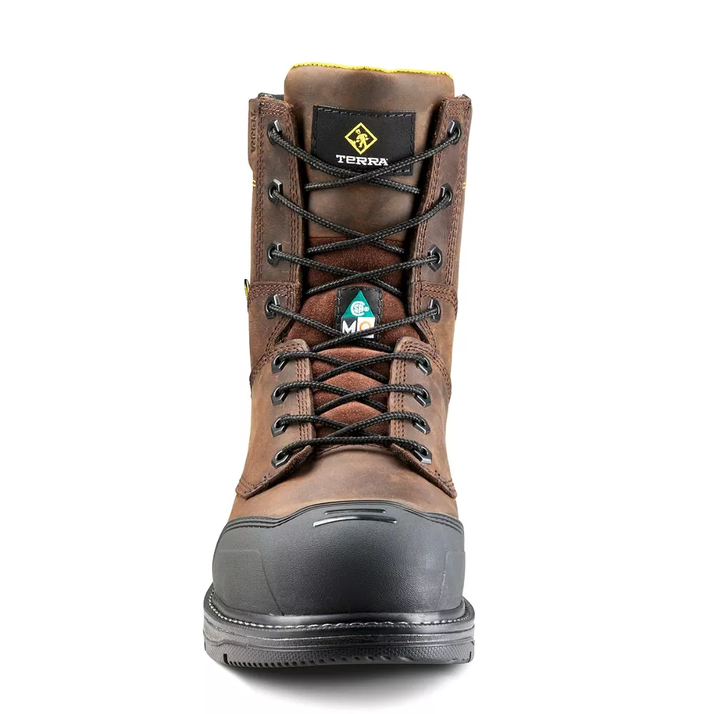 Terra Patton Unisex 8 Aluminum Toe Internal MET Guard Work Safety CSA Boot 839KDB - Brown