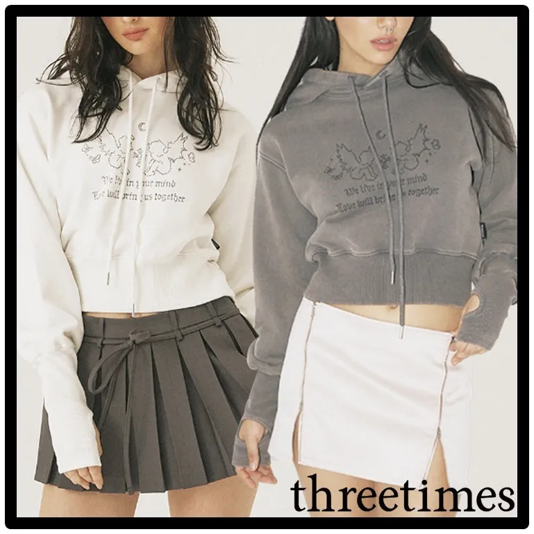 threetimes  |Street Style Logo Hoodies & Sweatshirts