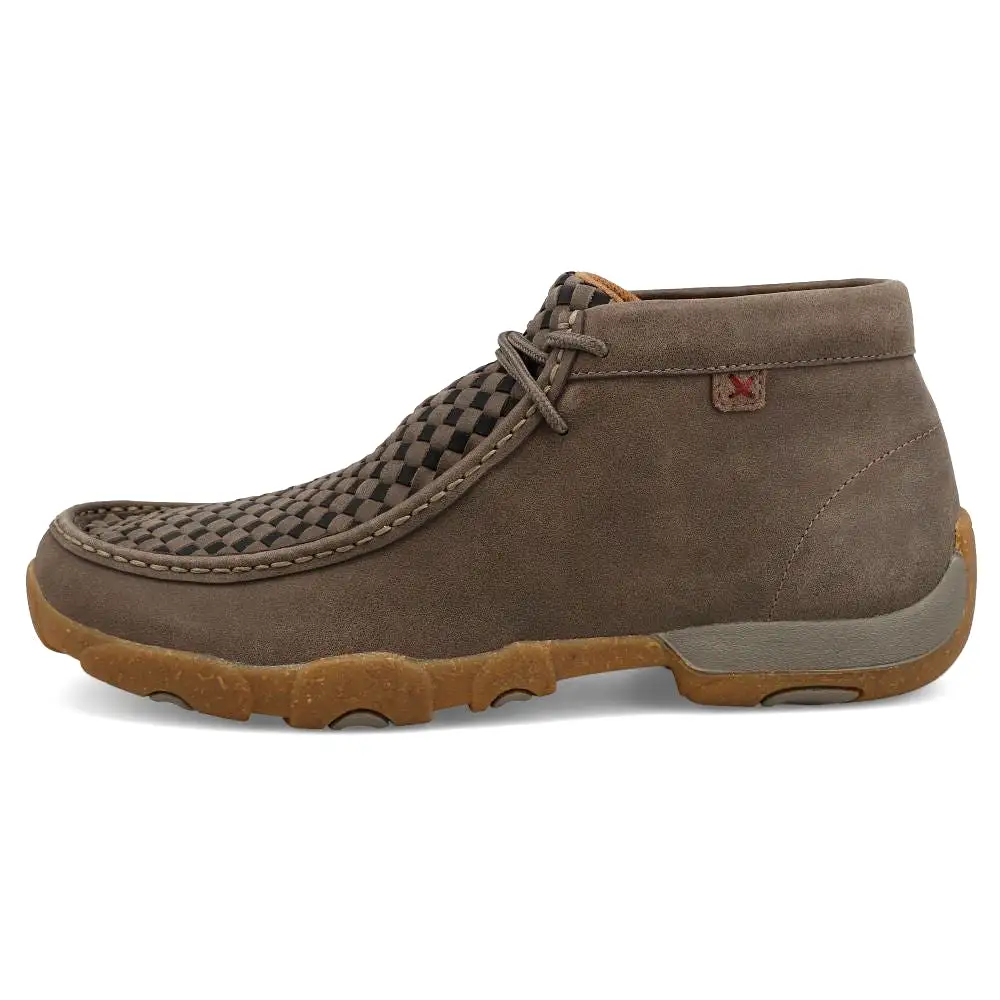 'Twisted' Men's Chukka Driving Moc - Taupe Grey / Black