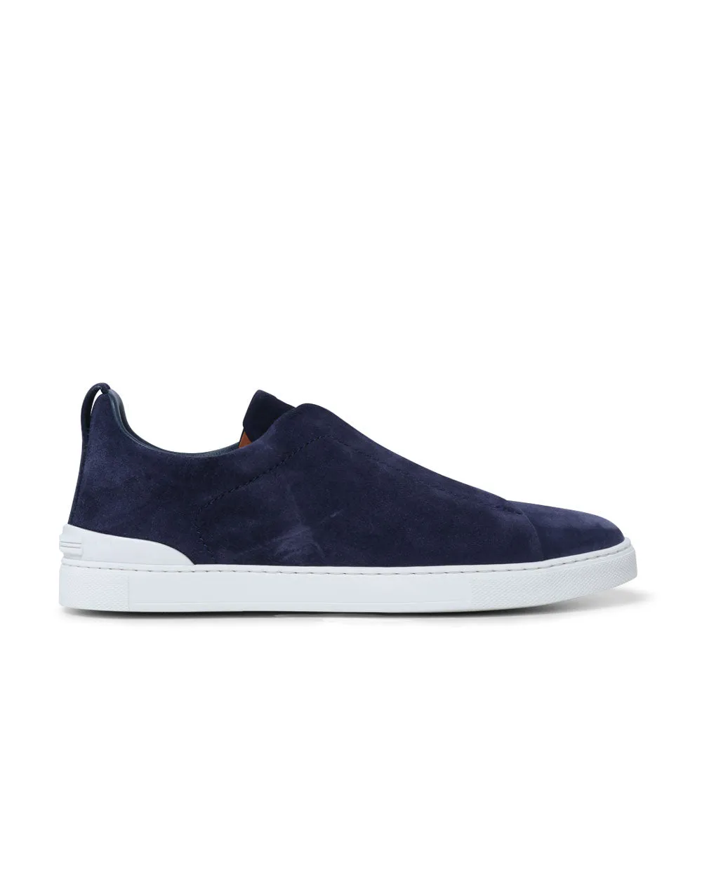 Utility Suede Triple Stitch Sneakers in Blue