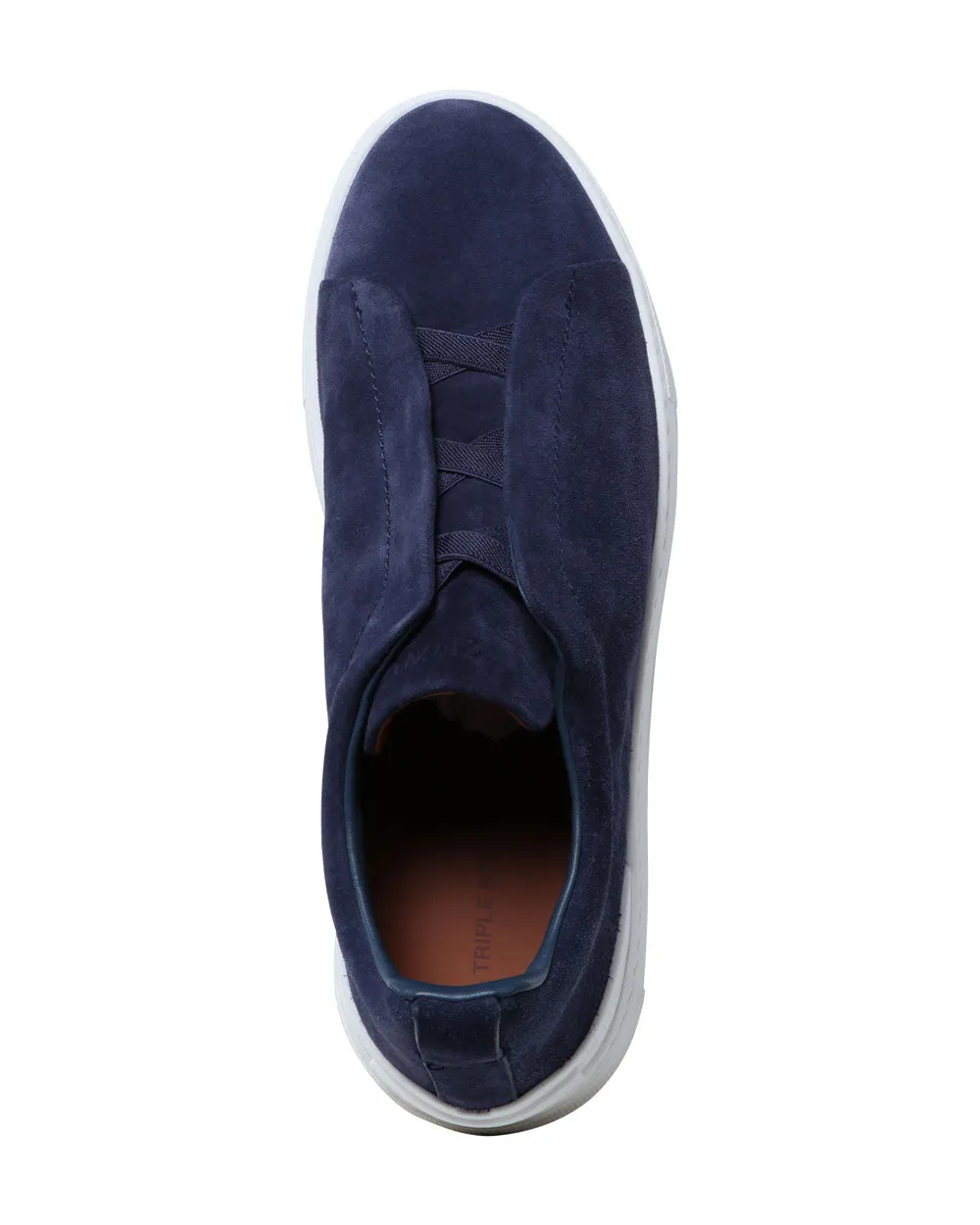 Utility Suede Triple Stitch Sneakers in Blue