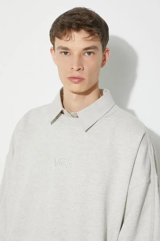 Vans cotton sweatshirt Premium Standards Crew Fleece LX men's beige color VN000GBWRKZ1