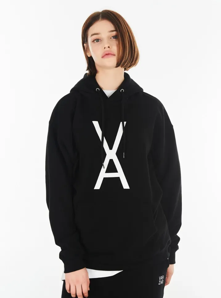 VARZAR  |Unisex Street Style Long Sleeves Cotton Logo Hoodies