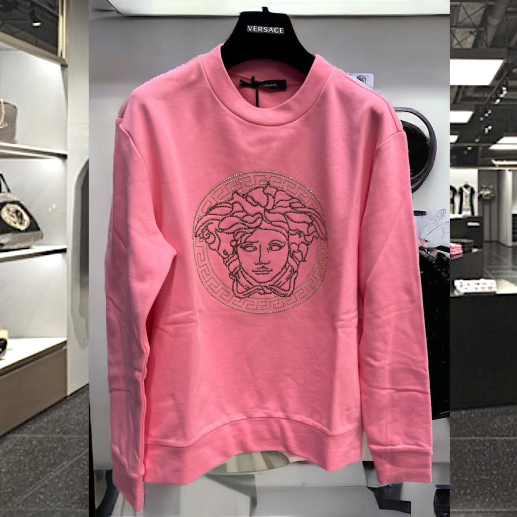 VERSACE  |Street Style Long Sleeves Plain Hoodies & Sweatshirts