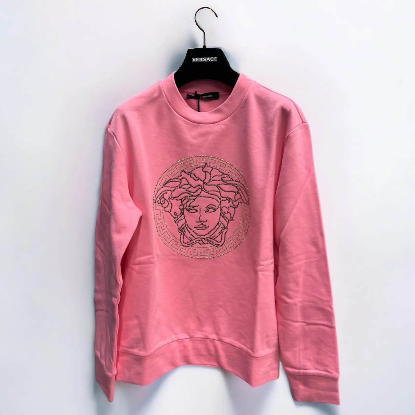 VERSACE  |Street Style Long Sleeves Plain Hoodies & Sweatshirts