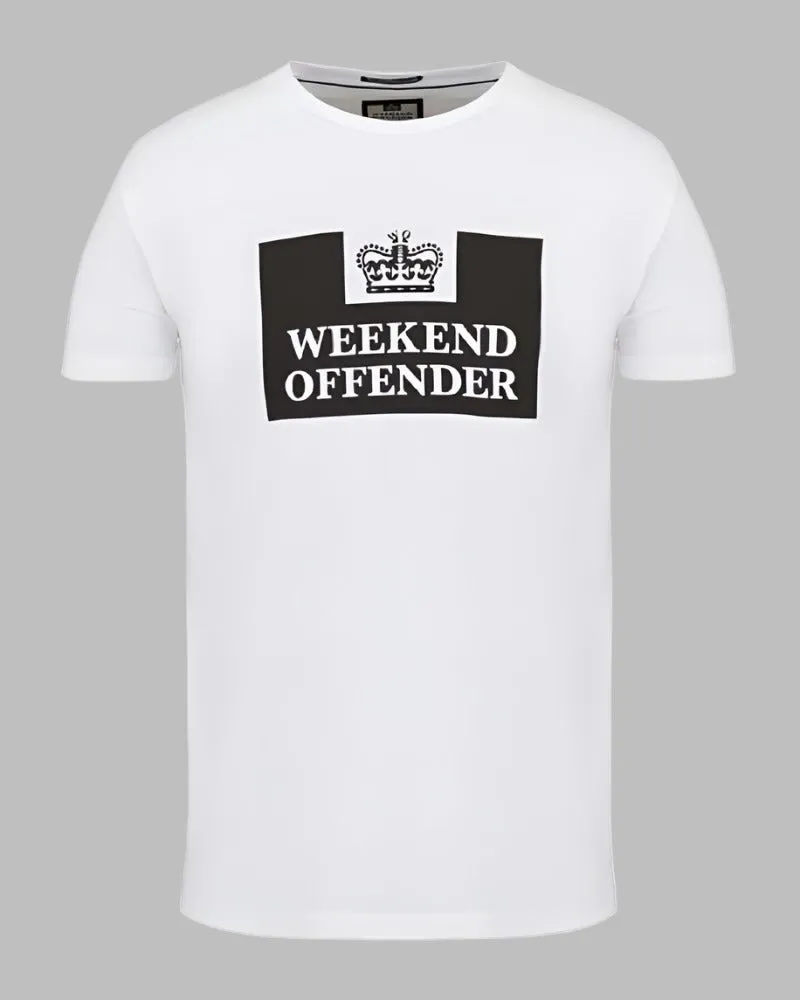 Weekend Offender T Shirt PRISON White