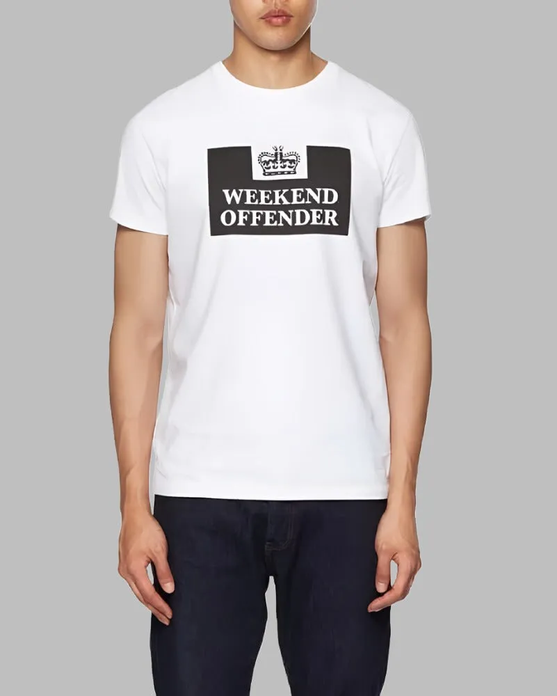 Weekend Offender T Shirt PRISON White