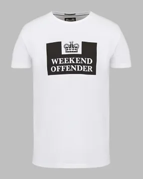 Weekend Offender T Shirt PRISON White