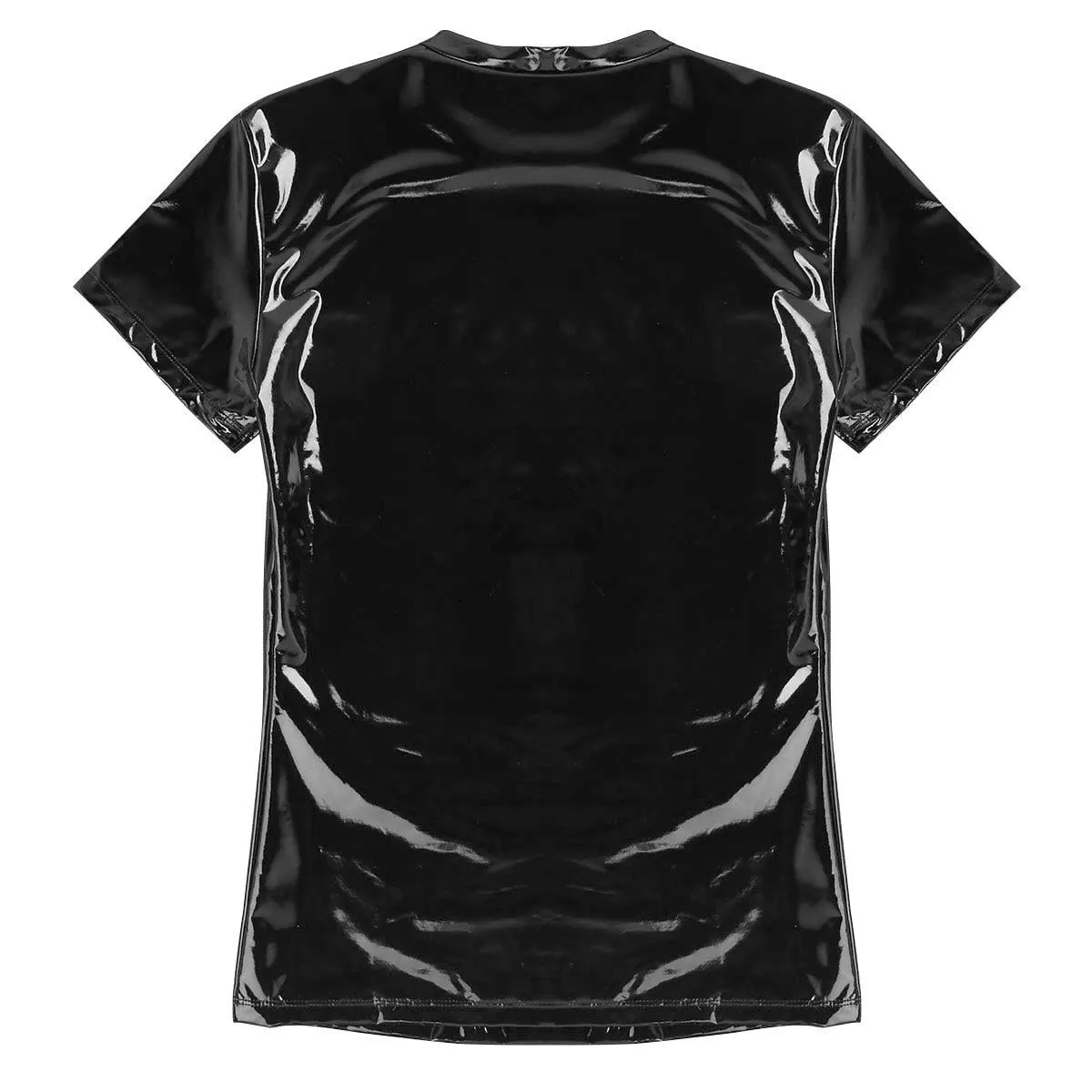 Wetlook Leather Clubwear Exotic Muscle Tight T-shirt