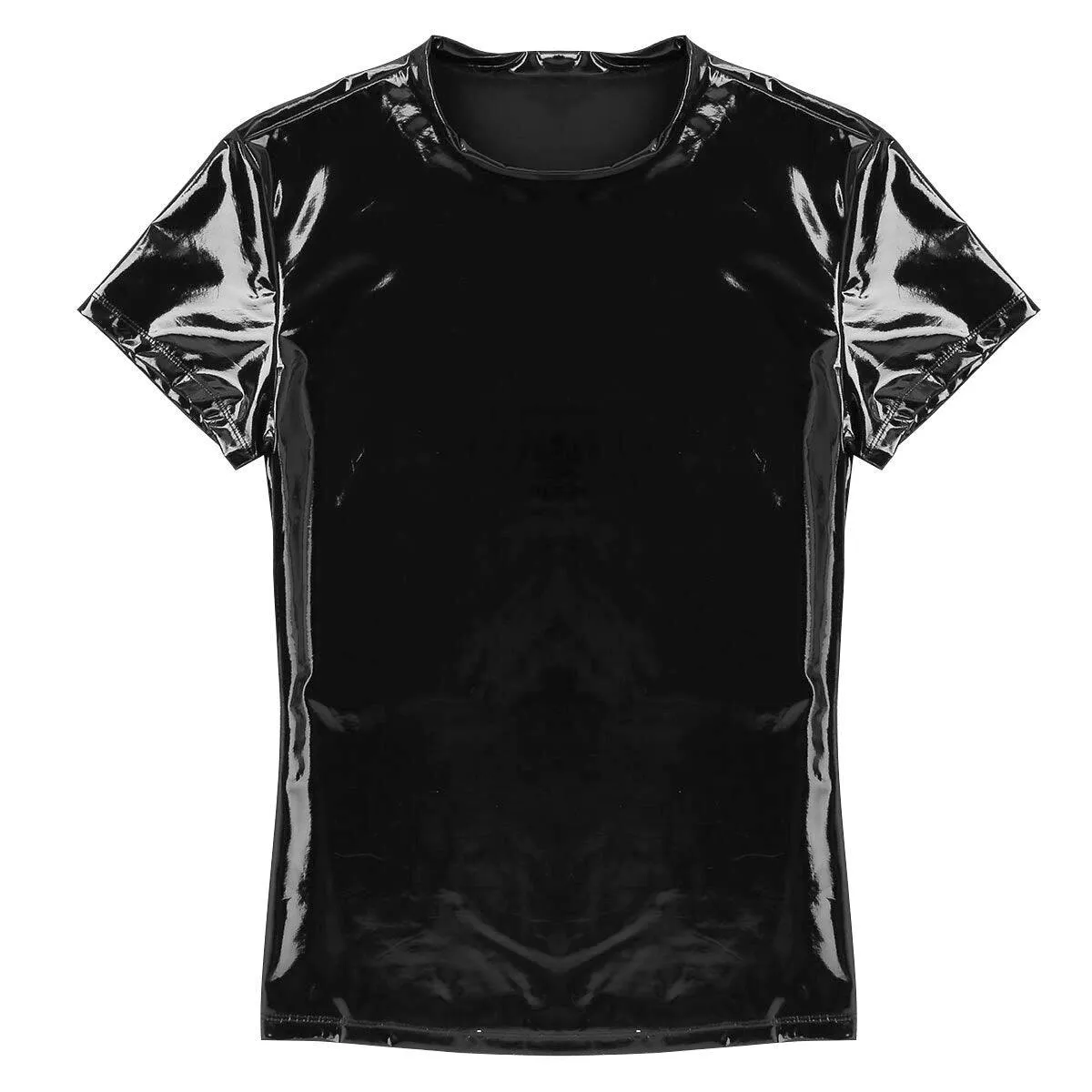 Wetlook Leather Clubwear Exotic Muscle Tight T-shirt