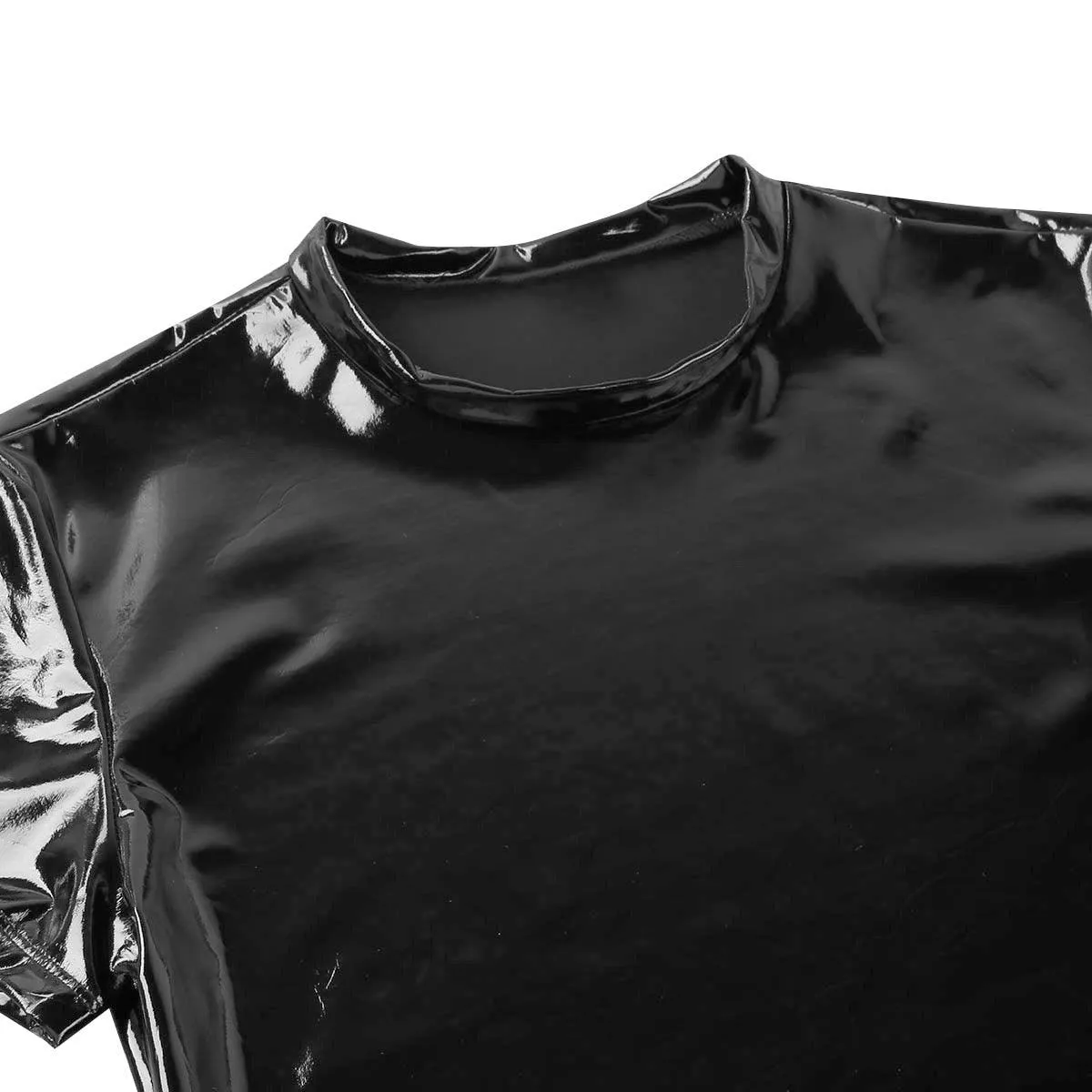 Wetlook Leather Clubwear Exotic Muscle Tight T-shirt